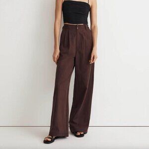 Madewell Harlow Trouser Wide-Leg Pant | Like New | sz 8 | Color Eggplant